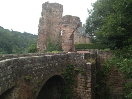 Here's the bridge with the castle ruin in the background.