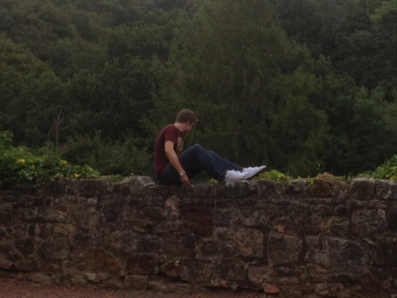 It was a long ways down. So of course I sit on the ledge. Why not?