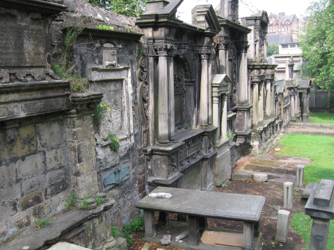 Most of the graves were built into walls, either the walls of the yard or carved into the hill.