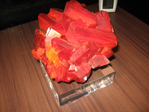 Potassium dichromate crystal! It's an extreme carcinogen . . . so beware.