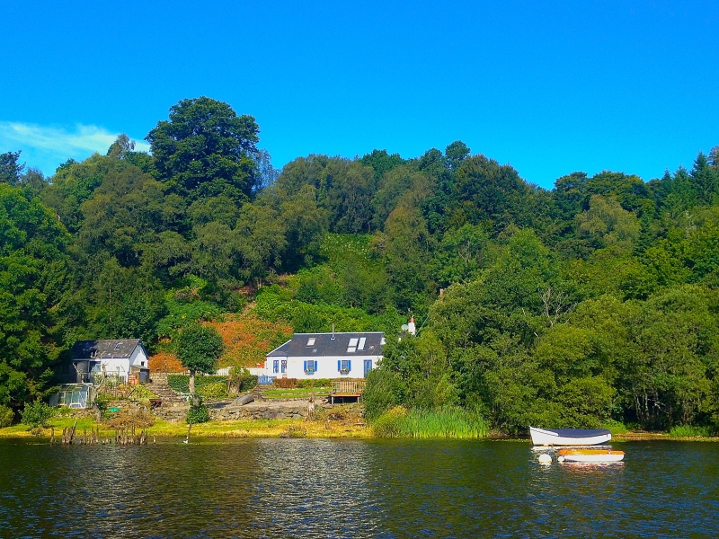And there's that cottage we were all jealous of. "Hey, Mom, I'll be right back. I'm just going to take the jet ski out on the loch." Yeah, right. . . .